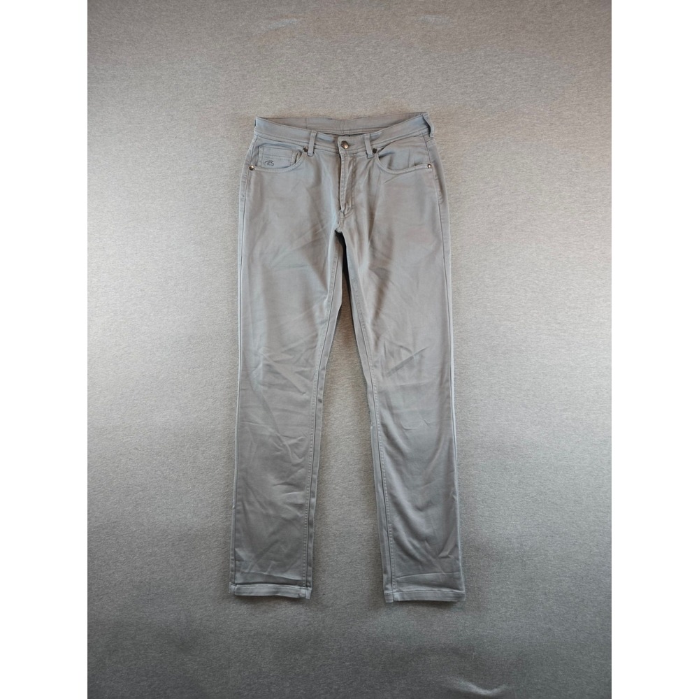 Robert Barakett Pants Mens 30 Gray Linear 5-Pocket Quiet Confidence Stretch Jean